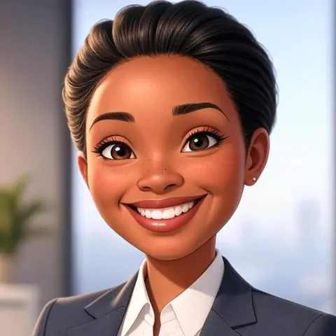 Coral, a Black woman in business attire