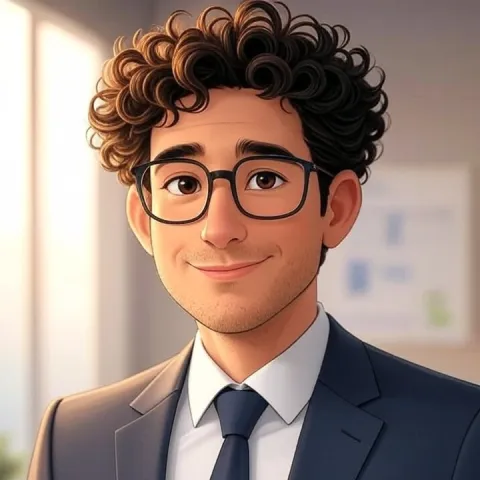 Fable, a fantastic young man in glasses and business suit